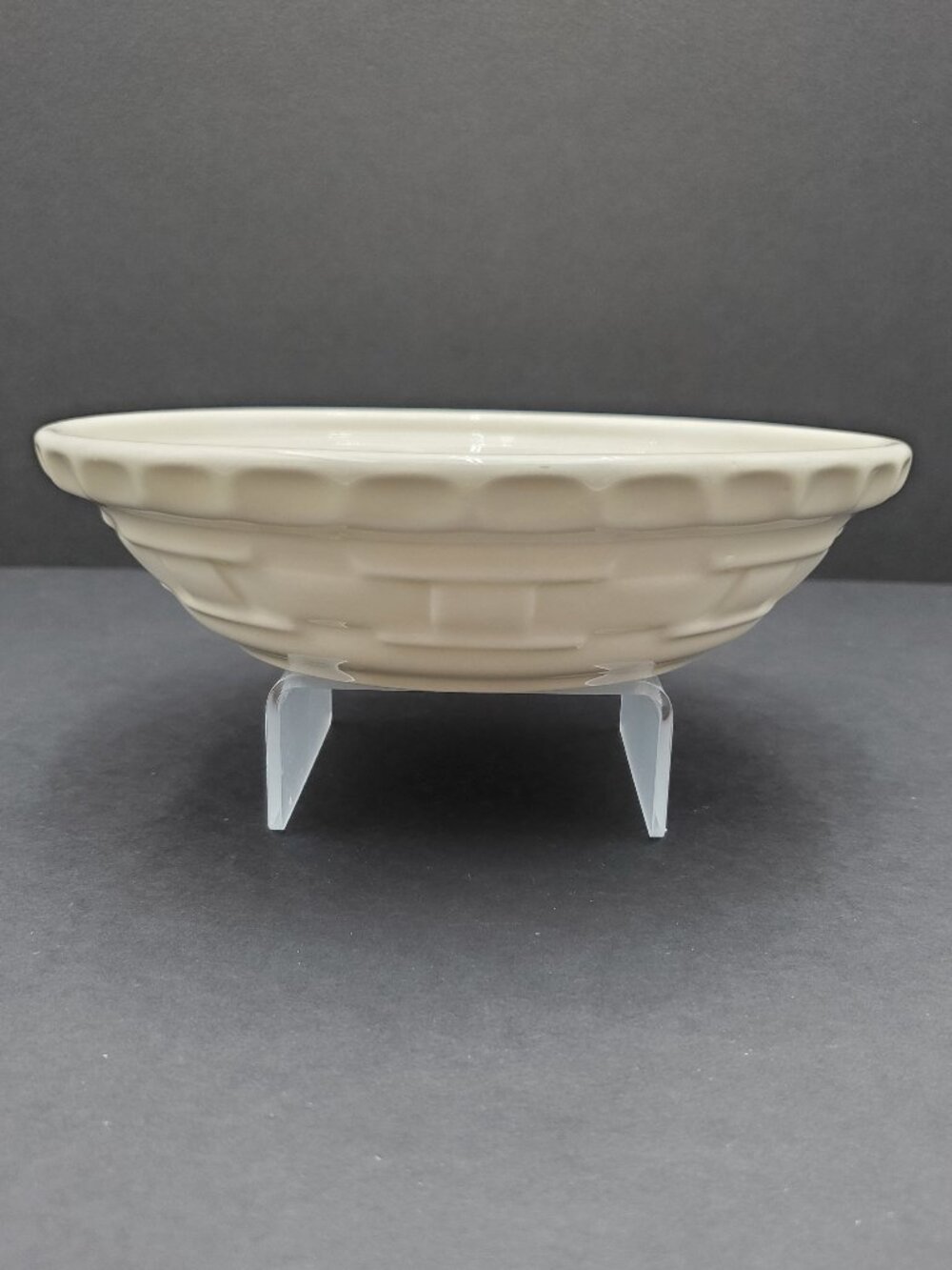 Longaberger Woven Traditions Ivory 7" Pie Baking Plate Small White Pie Dish